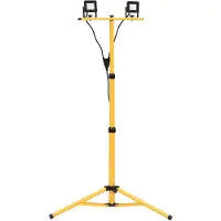 vidaXL LED-flitser met statief, 2x10W, warm wit licht