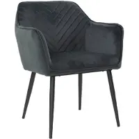 Naber GmbH (Tablon) Velvet eetkamerstoel Fiona antraciet