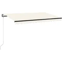 vidaXL Luifel automatisch uittrekbaar 450x300 cm crèmekleurig