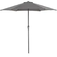 Acaza Stokparasol in aluminium - Ronde Parasol met 270 cm diameter - Grijs