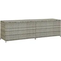 vidaXL Tuinbox 200x50x60 cm poly rattan grijs