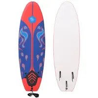 vidaXL Surfplank 170 cm blauw en rood