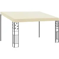 vidaXL Wandprieel 4x3x2,5 m crème