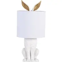 Clayre & Eef Witte Tafellamp Ø 20*45 cm E27/max 1*60W 6LMC0013W