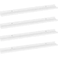 vidaXL Wandschappen 4 st 80x9x3 cm wit