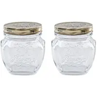 Bormioli Rocco Set van 4x stuks weckpotten met schroefdeksel 200 ml - Weckpotten