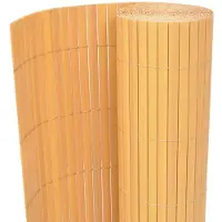 vidaXL Tuinafscheiding dubbelzijdig 90x500 cm PVC geel