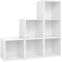 vidaXL 3-delige Tv-meubelset bewerkt hout wit