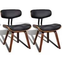 vidaXL Eetkamerstoelen met rugleuning Art Deco kunstleer 2 st online kopen