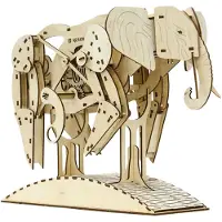 Mr. PlayWood modelbouwset Olifant 50 x 35 cm hout 159-delig