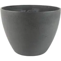 Ter Steege Bloempot/plantenpot van gerecycled kunststof donkergrijs D29 en H22 cm - Plantenpotten