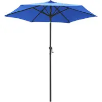 vidaXL Parasol 200x224 cm aluminium blauw