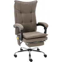 vidaXL Kantoormassagestoel stof taupe