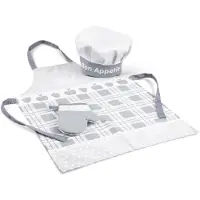 New Classic Toys Keukenschort Wit/Zilver Inclusief Kookmuts en Ovenwant