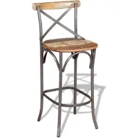 vidaXL Barkruk massief gerecycled hout