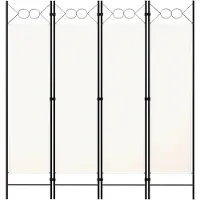 vidaXL Kamerscherm met 4 panelen 160x180 cm wit