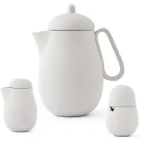 Viva Scandinavia - Nina Theeset - Theepot 900 ml - Melkkan & Suikerpot - Wit