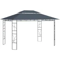 vidaXL Paviljoen, 4x3x2,7 meter, antraciet, 160 g/m²