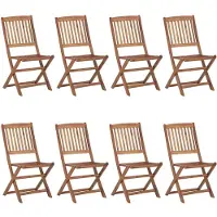 vidaXL Tuinstoelen 8 st inklapbaar massief acaciahout