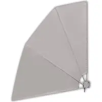 vidaXL Auvent latéral pliable de balcon Crème 210 x 210 cm