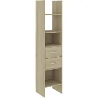 vidaXL Boekenkast 40x35x180 cm bewerkt hout sonoma eikenkleurig