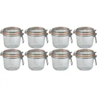 Le Parfait 8x Luchtdichte weckpotten transparant glas 500 ml - Weckpotten