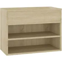 vidaXL Schoenenbank 60x30x45 cm bewerkt hout sonoma eikenkleurig
