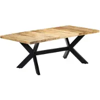 vidaXL Eettafel 200x100x75 cm massief mangohout