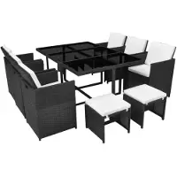 vidaXL Tuinset zwart poly rattan 27-delig online kopen