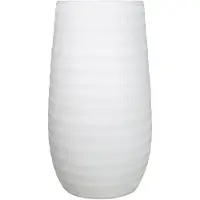 Floran Bloemenvaas mat wit keramiek voor boeketten/takken/bloemen H40 x D22 cm - Vazen