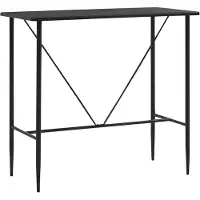 vidaXL Bartafel 120x60x110 cm MDF zwart