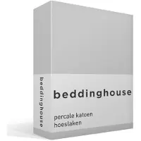 Beddinghouse - Percale katoen - Hoeslaken - 140x200 cm - Licht grijs