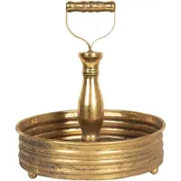Clayre & Eef Dienblad met handgreep Ø 25*27 cm 6Y4189