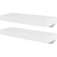 vidaXL Wandplanken MDF zwevend voor boeken/dvd wit 2 st