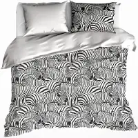 De Witte Lietaer Dekbedovertrek Zebra Cream Flanel-200 x 200 / 220 cm | 2-Persoons
