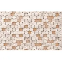 Komar Vliesbehang Digitale print vlies - Woodcomb braun - Afmeting 400 x 250 cm (1 stuk)