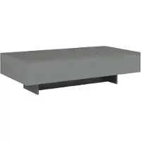 vidaXL Salontafel 115x55x31 cm MDF hoogglans grijs