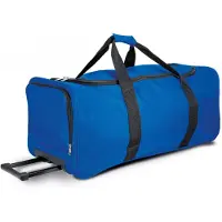 Kimood Blauwe Sporttas/weekendtas/reistas Op Wieltjes 71 Cm/66 Liter - Sporttassen