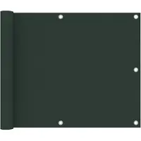 vidaXL Balkonscherm 75x400 cm oxford stof donkergroen