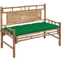 vidaXL Tuinbank met kussen 120 cm bamboe