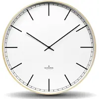 Huygens - Wood 45 Index - Wit - Wandklok - Stil - Quartz uurwerk