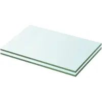 vidaXL Schappen 2 st 20x25 cm glas transparant