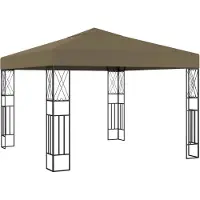 vidaXL Prieel 3x3 m stof taupe