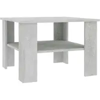 vidaXL Salontafel 60x60x42 cm bewerkt hout betongrijs