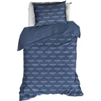 De Witte Lietaer Dekbedovertrek Crane Stellar Blue Flanel-140 x 200 / 220 cm | 1-Persoons
