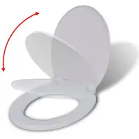 vidaXL Toiletbril soft-close ovaal wit