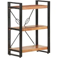 vidaXL Boekenkast met 3 schappen 60x30x80 cm massief acaciahout