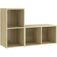 vidaXL Tv-meubelen 2 st 72x35x36,5 cm bewerkt hout sonoma eikenkleurig