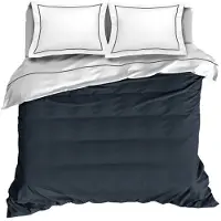 De Witte Lietaer Dekbedovertrek Bumblebee White Dark Grey Percal-240 x 200 / 220 cm | Lits-Jumeaux