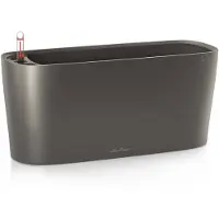 Lechuza DELTA PREMIUM 20 - Plantenbak - met uitneembare binnenbak - met bewateringssysteem - ALL-IN-ONE set met LECHUZA-PON - antraciet metallic